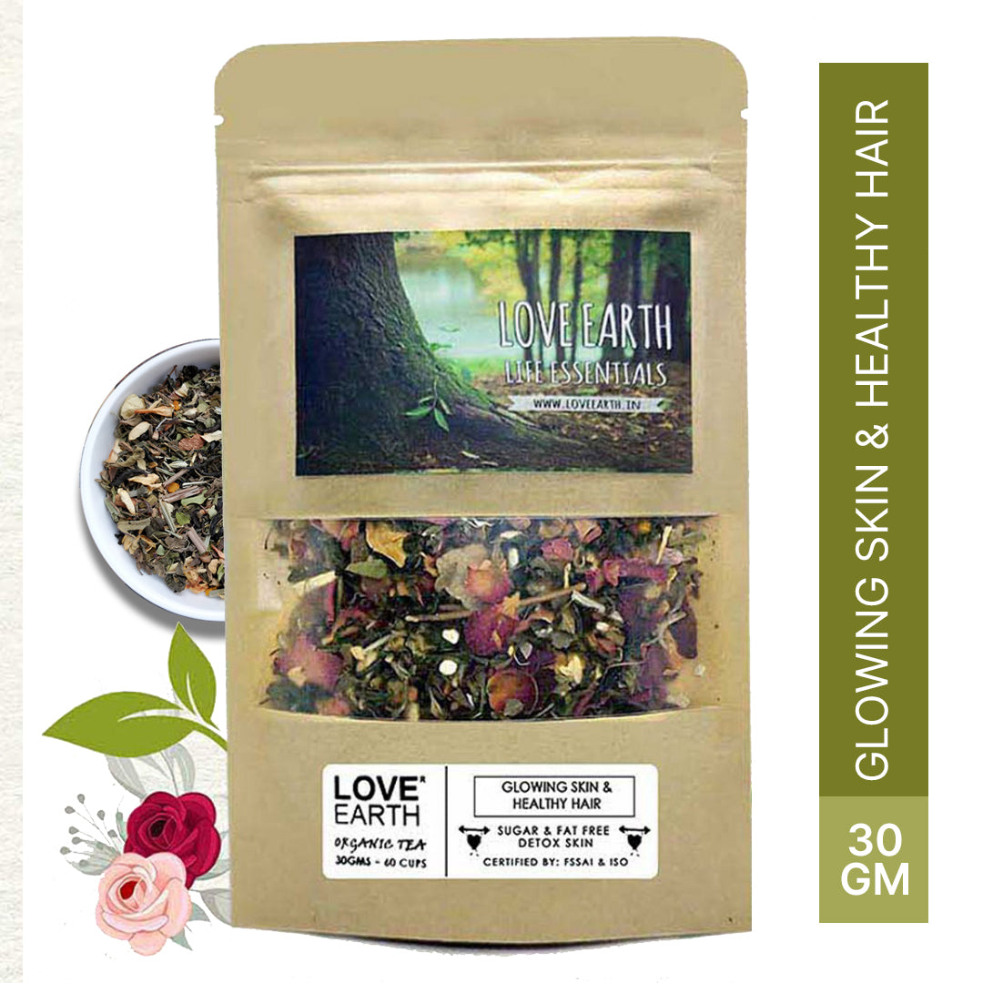 Glowing Skin & Healthy Hair – Organic Green Tea – 30gms