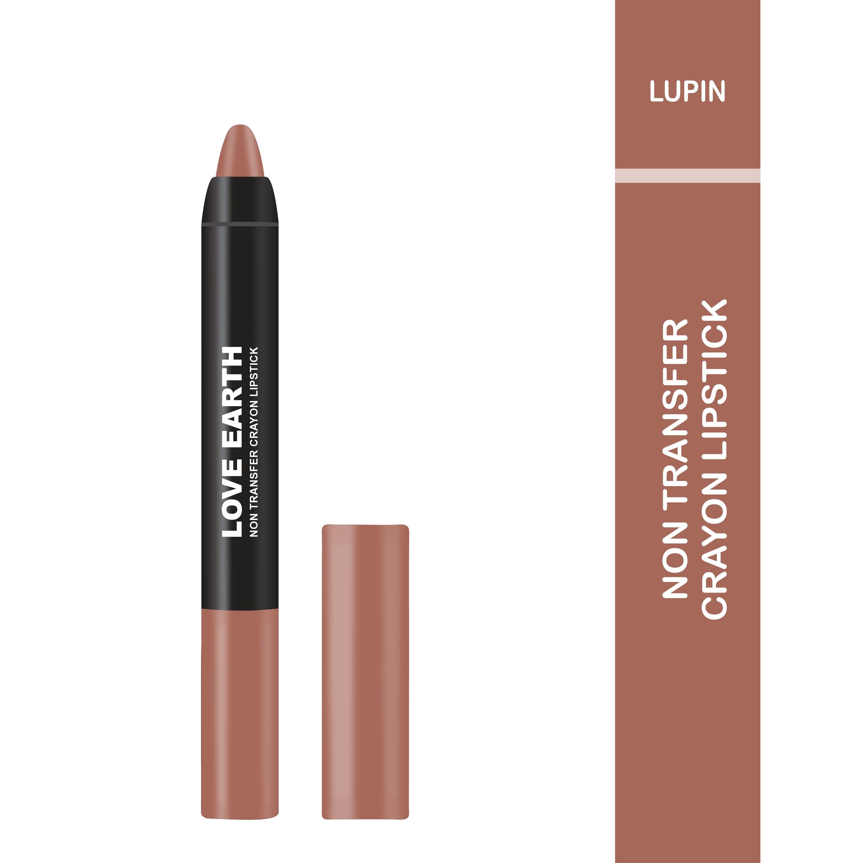 LOVE EARTH NON TRANSFER LIP CRAYON LIPSTICK-LUPIN 3.5g