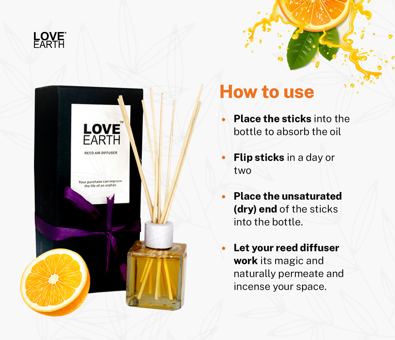 Reed Diffuser- Orange